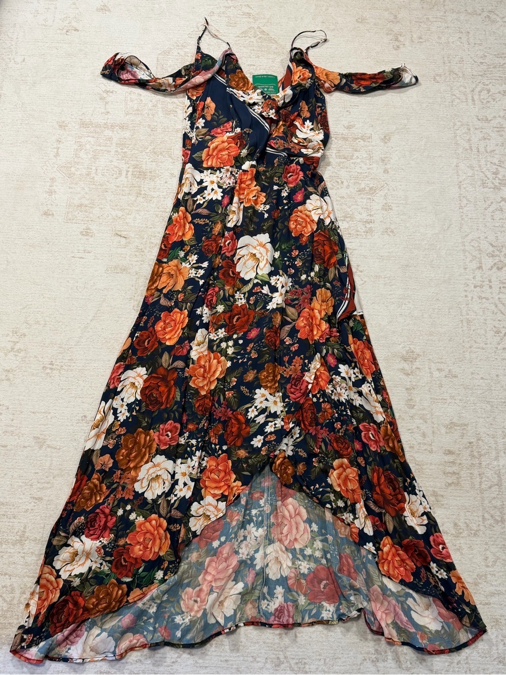 NWT FARM Rio Floral Off Shoulder High Low Maxi Dress Size Large (G)